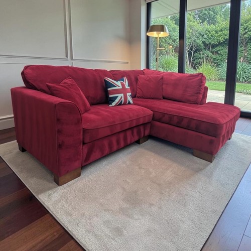Slf24 corner sofa - dark, red