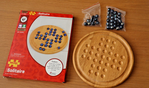 Bigjigs toys wooden solitaire - wooden,