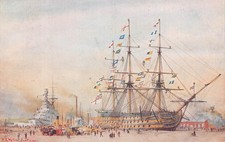 H.M.S "VICTORY" BY ARTIST W