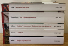 Lucan, Zola, Thucydides, Sallust, Kant x 5 Oxford world's classics books