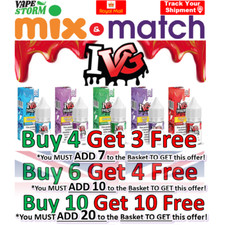IVG E Liquid 10ml 50/50 E Juice ALL FLAVOURS - 3mg/ml 6mg/ml 12mg/ml 18mg/ml 