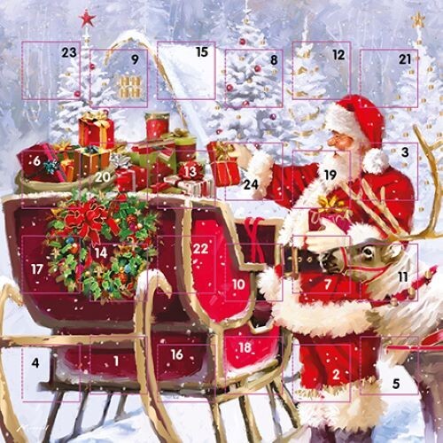 Santa sleigh full gifts - full, of