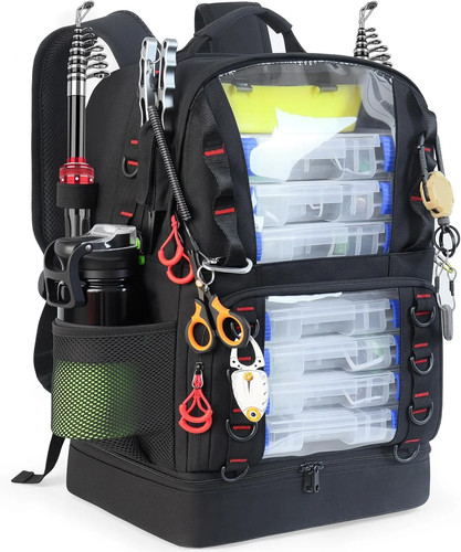 Fishing tackle backpack with - fishing,