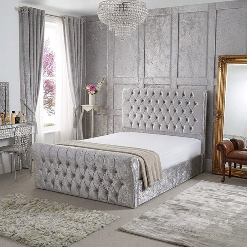 Chesterfield sleigh bed - chesterfield,