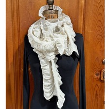 J Jill White Cashmere Ruffled