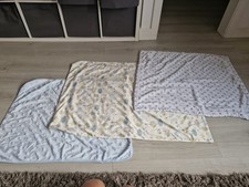 3 Baby Blankets - Stars And Sheep Themed