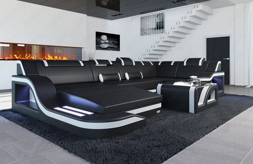 Designer couch palermo shape - u,