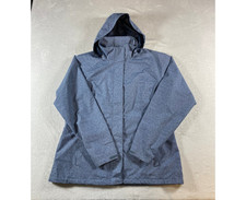 Eddie Bauer Weatheredge Men's Blue Heathered Full Zip Hooded Jacket Size L