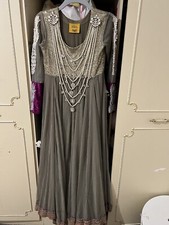 Indian dress maxi grey Zahra Ahmad