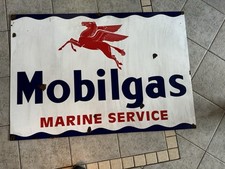 Antique style barn find look Mobil Marine dealer sales service oil gas pump