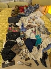 Job Lot Of Vintage Retro Handkerchiefs Purses, Accessories Doilies And More