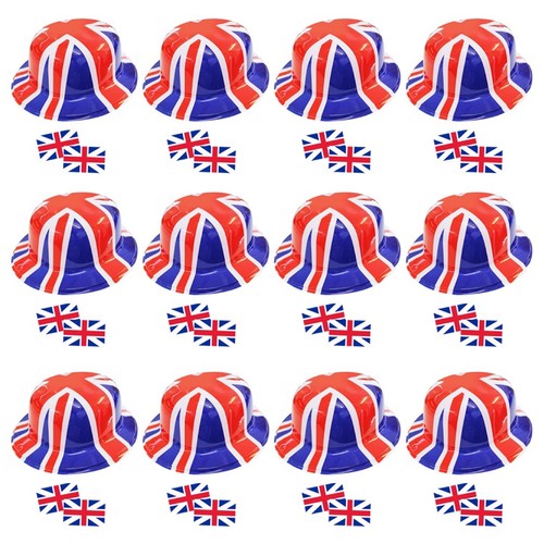 Union jack plastic bowler hat - jack,