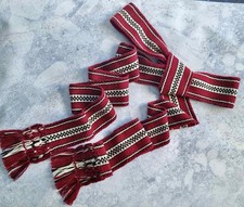 Woven Belt Red Dark Sash Boho