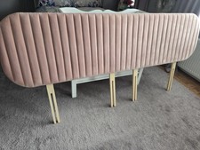 King Size NEXT Dusky Pink Velvet Headboard. Not Used, Stored. 208cmx55cm