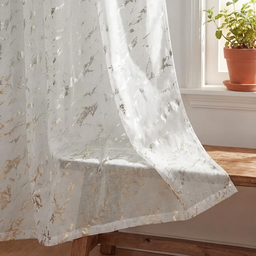 2pcs white sheer - 2pcs,