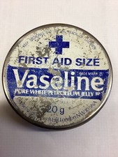 VINTAGE FIRST AID SIZE VASELINE TIN EMPTY 6cm