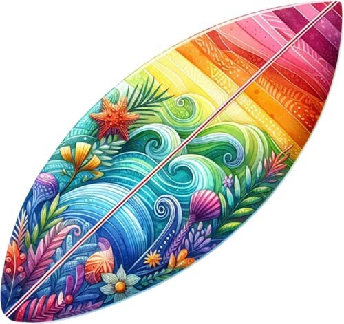 Summer beach surfboard wall - surfboard,