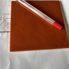 25PCS 10cm x 10cm Ceramic Wall Tiles Kitchen Bathroom Burnt Orange