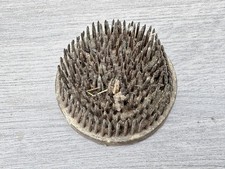 VINTAGE ROUND LEAD METAL FLOWER FROG ARRANGER KENZAN IKEBANA PIN HOLDER