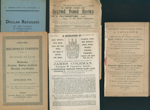 Antique book catalogues - book, &