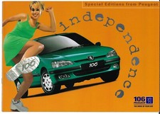 Peugeot 106 Independence XN & XL Limited Editions 1997 UK Market Sales Brochure