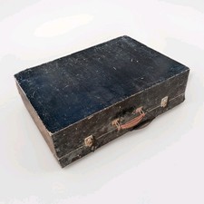 Vintage Handmade Large Wooden Dovetail 2 Drawer Carpentry Woodworking Toolbox