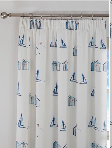 Pair vintage nautical curtains - pair,
