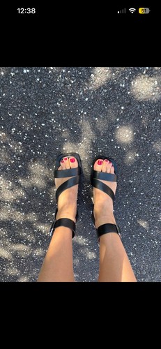Zara black leather strappy - zara,