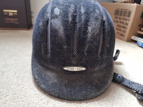 Black casco riding hat - black,