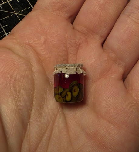 Miniature food jar plums - miniature,