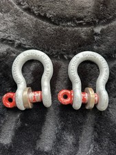 Crosby 1/2” G-2130 Alloy Bolt Type Anchor Shackles (Set of 2) – 2 Ton WLL – Used
