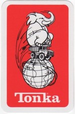 Playing Cards Single Card Old TONKA TRUCK Riding ELEPHANT Toy Toys Advertising 2