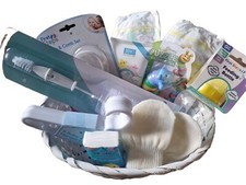 unisex baby shower hamper baby woven basket newborn mum to be boxed gift set 
