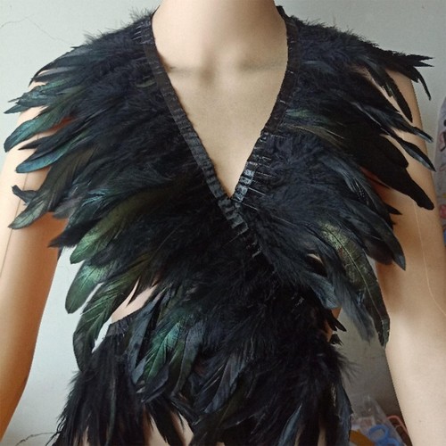 Artificial feather shrug shawl - artificial,