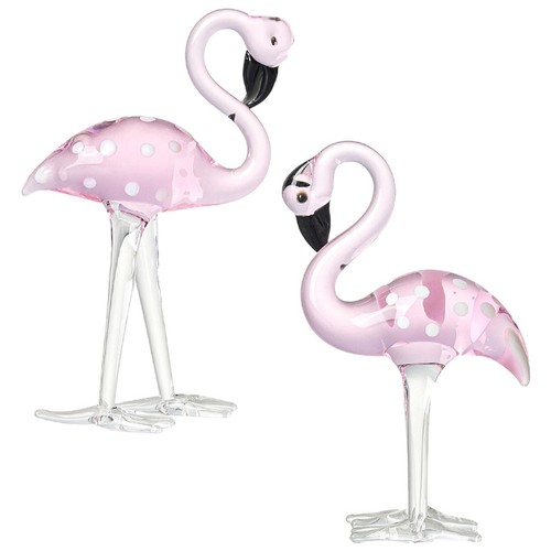 2pcs crystal flamingo statue - 2pcs,