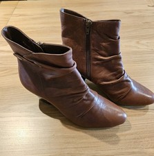Lotus Ladies Size 7 Eur 41 Tan Brown Leather Ankle Boots New 