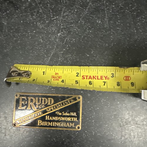 Vintage sign e rudd - ,