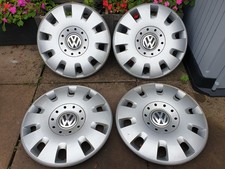 Set of Genuine Volkswagen Transporter T5 Van 16" Wheel Trims Hub Caps x4 VW