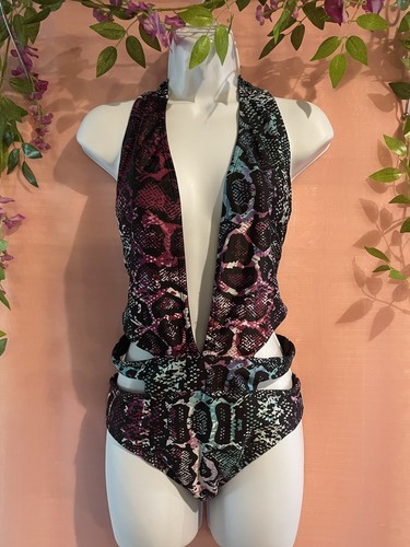 Snake skin print monokini - snake, uk