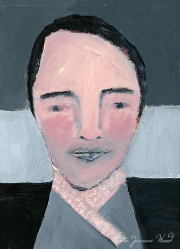 Acrylic portrait painting pale - acrylic,