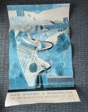 David Hockney A Retrospective Original 1988 Nichols Canyon Poster Metropolitan