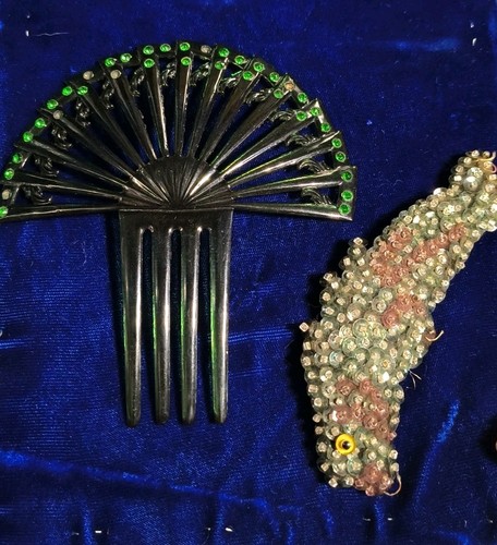 Vintage green celluloid art - vintage,