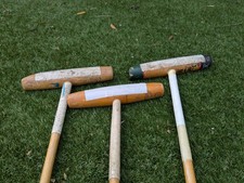 Polo mallets (3), 53-inch, natural cane