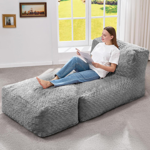 Big bean bag chair with - bag,