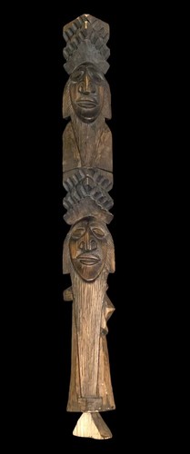 Tribal art wooden totem - art,