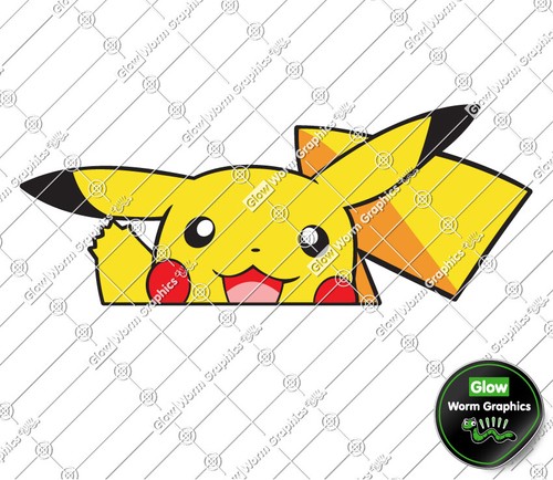 Pokemon pikachu peeking car - pikachu,