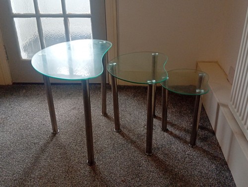 Glass nesting tables - glass,