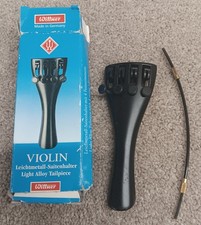 WITTNER 3/4 VIOLIN LIGHT ALLOY TAILPIECE WITH ADJUSTERS-EB603-OPENED/UNUSED
