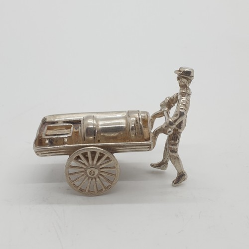 Dutch miniature silver cart - miniature,