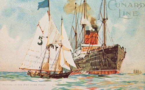Cunard line steamer new york - steamer, &